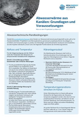 Abwasserwärme aus Kanälen: Grundlagen und Voraussetzungen