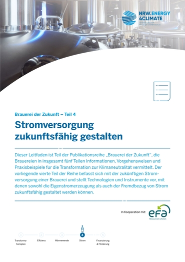 Cover der Publikation Brauerei der Zukunft Teil 4: Stromversorgung zukunftsfähig gestalten